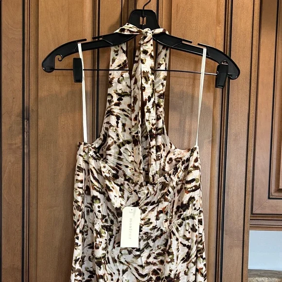 Monteau Animal Print Maxi Dress - Cream and Black - Picture 3 of 8